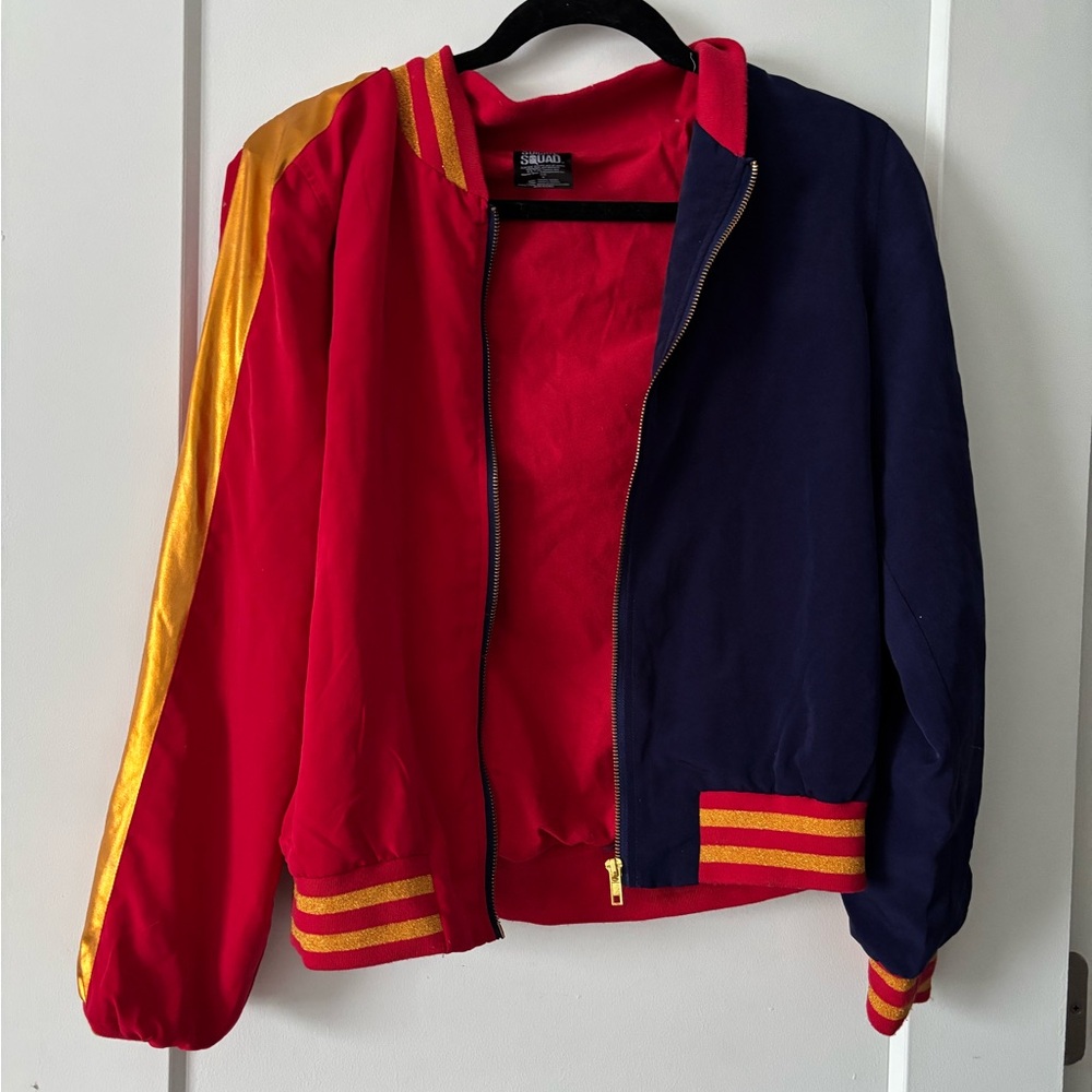 DC Comics Red Jacket with Gold Trim Harley Quinn jacket for Halloween! Size med